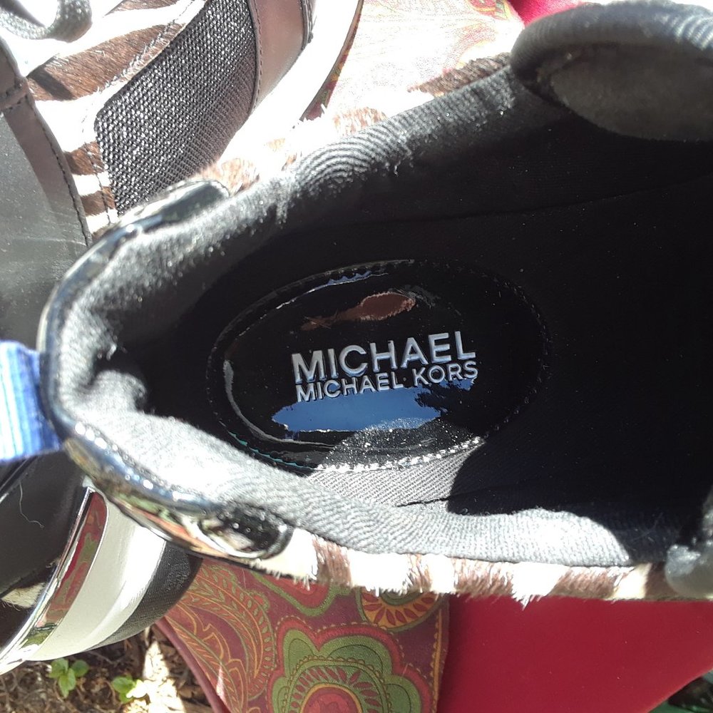 Michael Kors Georgie Calf Hair Trianers. - Picture 2 of 12